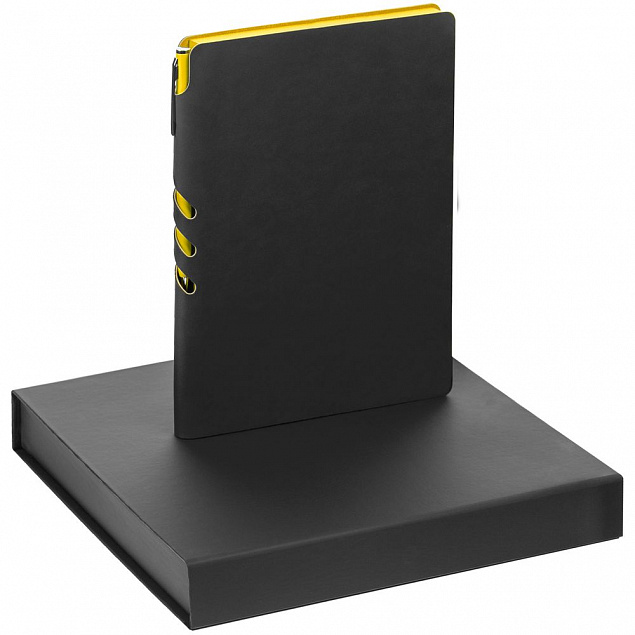 Набор Flexpen Black, желтый с логотипом в Астрахани заказать по выгодной цене в кибермаркете AvroraStore