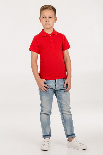 Рубашка поло детская Virma Kids, красная с логотипом в Астрахани заказать по выгодной цене в кибермаркете AvroraStore