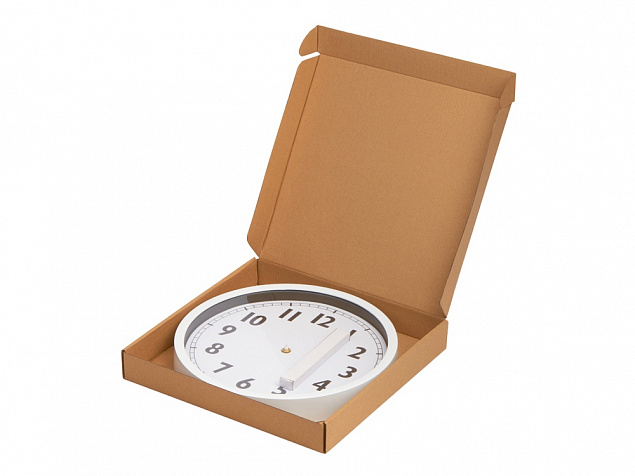 Пластиковые настенные часы «White Mile» с логотипом в Астрахани заказать по выгодной цене в кибермаркете AvroraStore