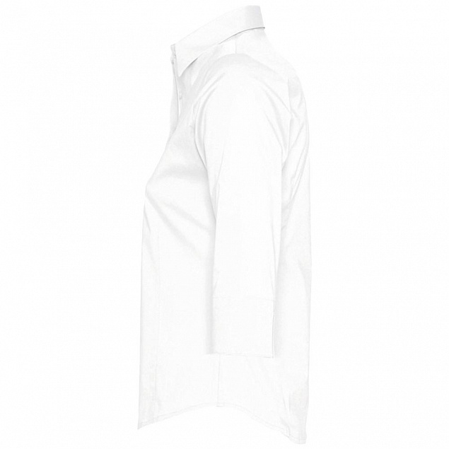 Рубашка женская с рукавом 3/4 EFFECT 140, белая с логотипом в Астрахани заказать по выгодной цене в кибермаркете AvroraStore