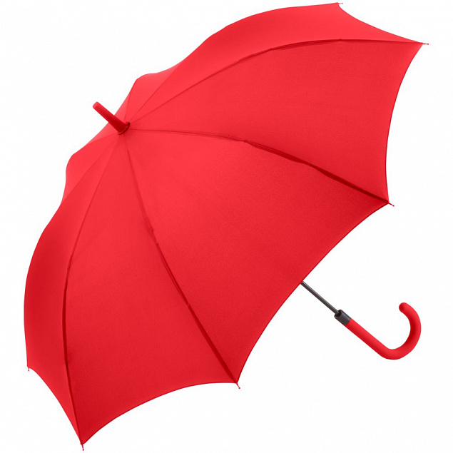 Зонт-трость Fashion, красный с логотипом в Астрахани заказать по выгодной цене в кибермаркете AvroraStore