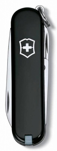 Нож-брелок Classic 58 с отверткой, черный с логотипом в Астрахани заказать по выгодной цене в кибермаркете AvroraStore