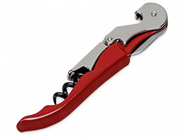 PULLTAPS BASIC FIRE RED/Нож сомелье Pulltap's Basic, красный с логотипом в Астрахани заказать по выгодной цене в кибермаркете AvroraStore