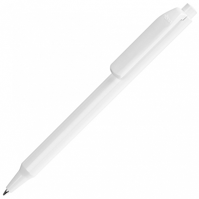 Ручка шариковая Pigra P04 Polished, белая с логотипом в Астрахани заказать по выгодной цене в кибермаркете AvroraStore