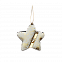 Ёлочная игрушка Звездочка (белый с золотым ) с логотипом в Астрахани заказать по выгодной цене в кибермаркете AvroraStore