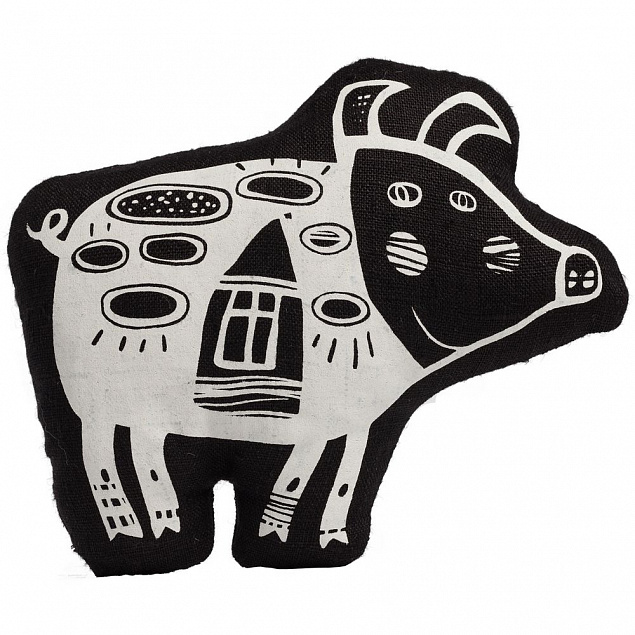 Игрушка «Свинка, витающая в облаках», черная с логотипом в Астрахани заказать по выгодной цене в кибермаркете AvroraStore
