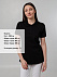 Рубашка поло женская Virma Stretch Lady, черная с логотипом в Астрахани заказать по выгодной цене в кибермаркете AvroraStore