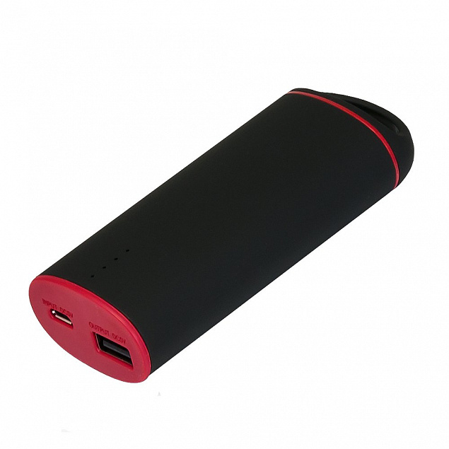 Внешний аккумулятор, Travel Max PB, 4000 mAh, черный/красный, подарочная упаковка с блистером с логотипом в Астрахани заказать по выгодной цене в кибермаркете AvroraStore