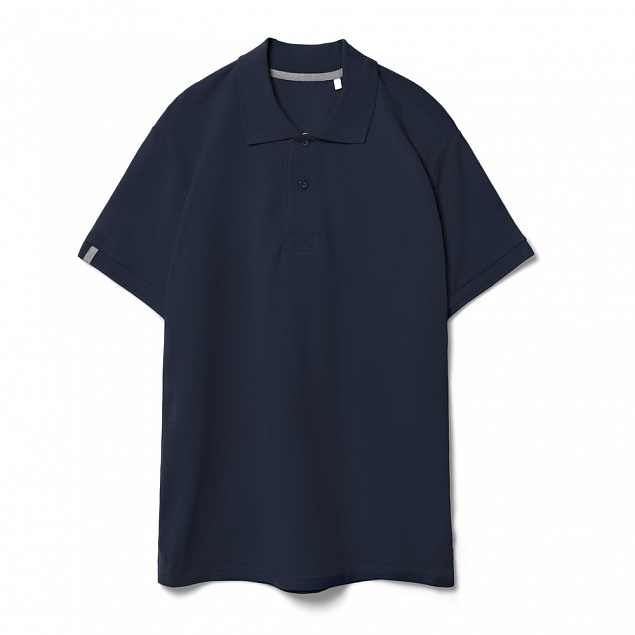 Рубашка поло мужская Virma Premium, темно-синяя с логотипом в Астрахани заказать по выгодной цене в кибермаркете AvroraStore