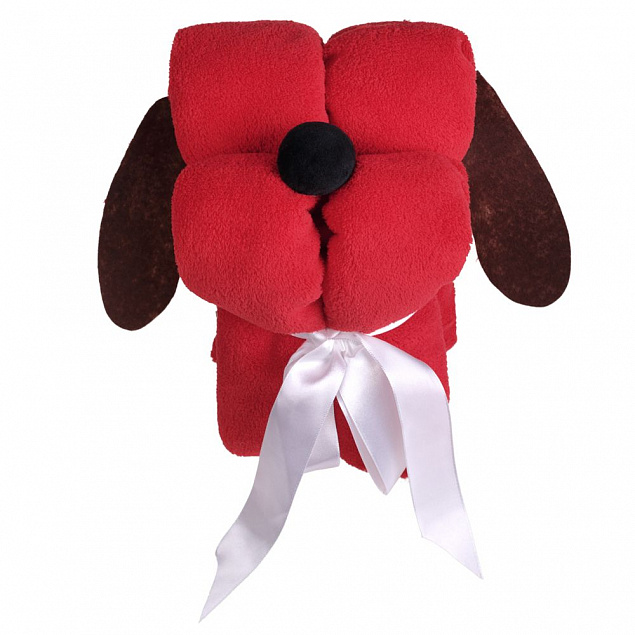 Игрушка-плед «Пес Трансформер», красный с логотипом в Астрахани заказать по выгодной цене в кибермаркете AvroraStore