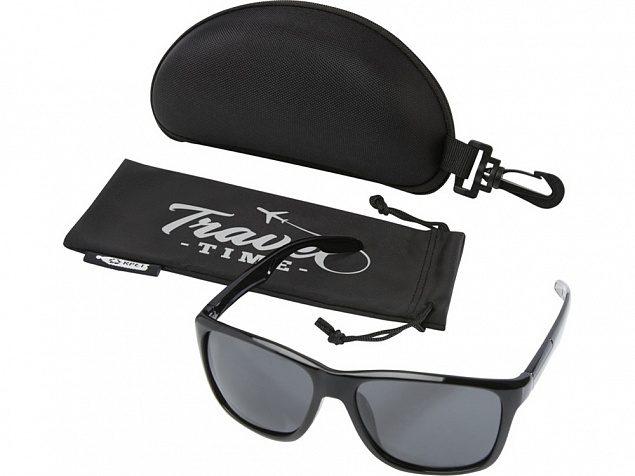 Поляризованные спортивные солнцезащитные очки Eiger с оправой из переработанного ПЭТ, черный с логотипом в Астрахани заказать по выгодной цене в кибермаркете AvroraStore