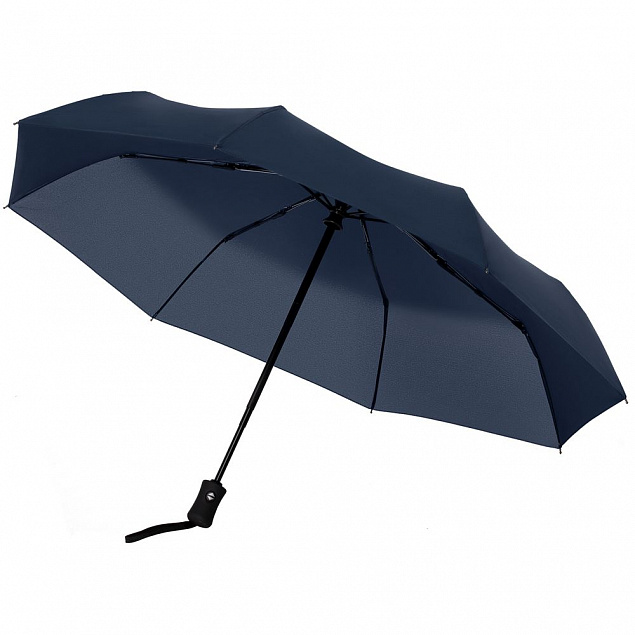 Зонт складной Monsoon, темно-синий с логотипом в Астрахани заказать по выгодной цене в кибермаркете AvroraStore