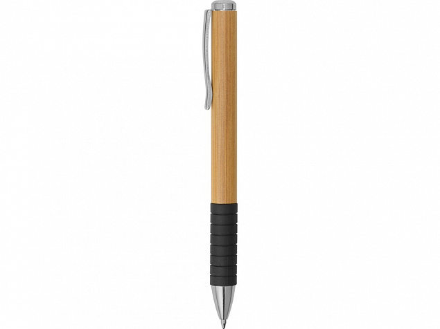 Ручка бамбуковая шариковая Gifu, черный с логотипом в Астрахани заказать по выгодной цене в кибермаркете AvroraStore