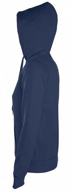 Толстовка женская на молнии с капюшоном Seven Women 290, темно-синяя с логотипом в Астрахани заказать по выгодной цене в кибермаркете AvroraStore