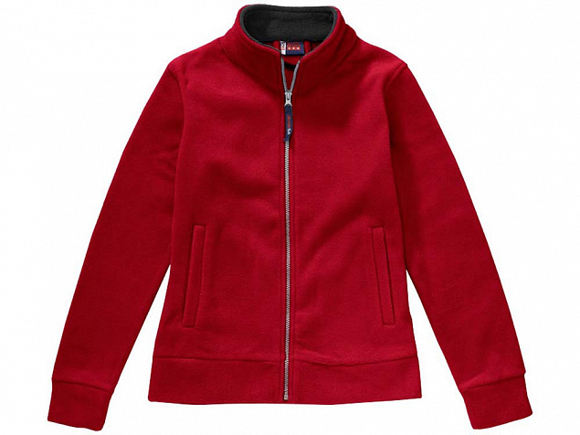 Куртка флисовая Nashville женская, красный/пепельно-серый с логотипом в Астрахани заказать по выгодной цене в кибермаркете AvroraStore