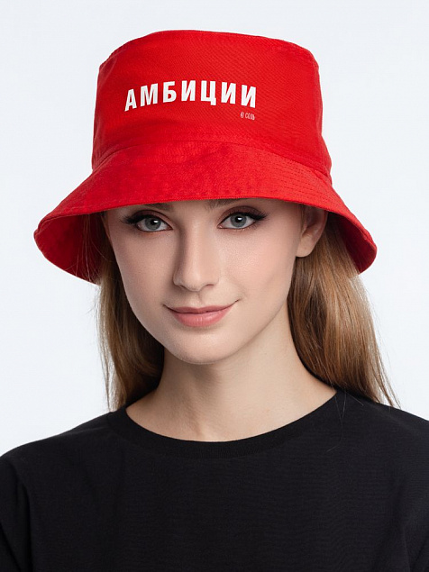 Панама «Амбиции», красная с логотипом в Астрахани заказать по выгодной цене в кибермаркете AvroraStore