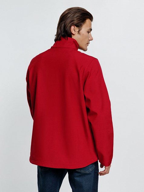 Куртка софтшелл мужская RACE MEN красная с логотипом в Астрахани заказать по выгодной цене в кибермаркете AvroraStore