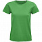 Футболка женская Pioneer Women, ярко-зеленая с логотипом в Астрахани заказать по выгодной цене в кибермаркете AvroraStore
