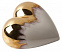Фарфоровое сердце Gold Rain с логотипом в Астрахани заказать по выгодной цене в кибермаркете AvroraStore