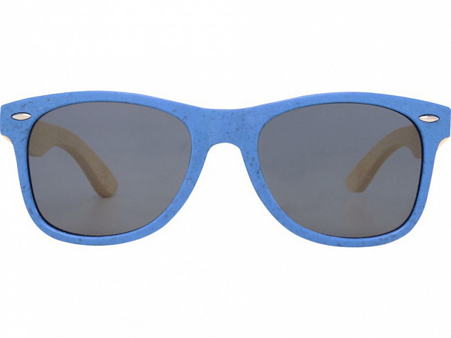 Sun Ray очки с бамбуковой оправой, process blue с логотипом в Астрахани заказать по выгодной цене в кибермаркете AvroraStore