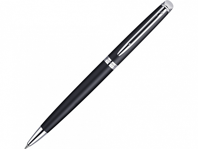 Ручка шариковая Waterman Hemisphere Matt Black CT M, черный матовый/серебристый с логотипом в Астрахани заказать по выгодной цене в кибермаркете AvroraStore