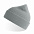 Шапка NELSON в рубчик с отворотом,100%  органический хлопок, светло-серый с логотипом в Астрахани заказать по выгодной цене в кибермаркете AvroraStore