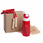 Набор подарочный INMODE: бутылка для воды, скакалка, стружка, коробка, красный с логотипом в Астрахани заказать по выгодной цене в кибермаркете AvroraStore