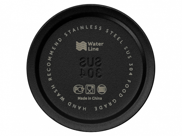 Бутылка для воды Supply Waterline, нерж сталь, 850 мл, черный с логотипом в Астрахани заказать по выгодной цене в кибермаркете AvroraStore