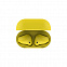 Наушники беспроводные с зарядным боксом TWS AIR SOFT, цвет желтый  с логотипом в Астрахани заказать по выгодной цене в кибермаркете AvroraStore