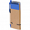 Блокнот на кольцах Eco Note с ручкой, синий с логотипом в Астрахани заказать по выгодной цене в кибермаркете AvroraStore