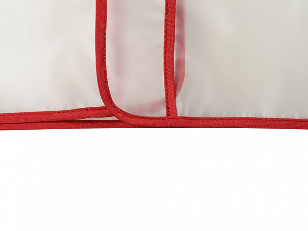Дождевик Providence, прозрачный/красный с чехлом с логотипом в Астрахани заказать по выгодной цене в кибермаркете AvroraStore