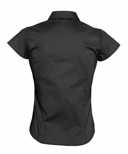 Рубашка женская с коротким рукавом EXCESS, черная с логотипом в Астрахани заказать по выгодной цене в кибермаркете AvroraStore