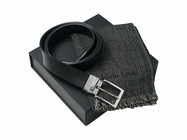 Подарочный набор: шарф шерстяной, ремень с логотипом в Астрахани заказать по выгодной цене в кибермаркете AvroraStore