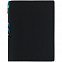 Ежедневник Flexpen Black, недатированный, черный с бирюзовым с логотипом в Астрахани заказать по выгодной цене в кибермаркете AvroraStore