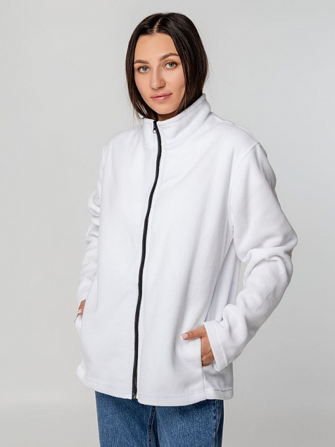 Куртка флисовая унисекс Manakin, фуксия с логотипом в Астрахани заказать по выгодной цене в кибермаркете AvroraStore