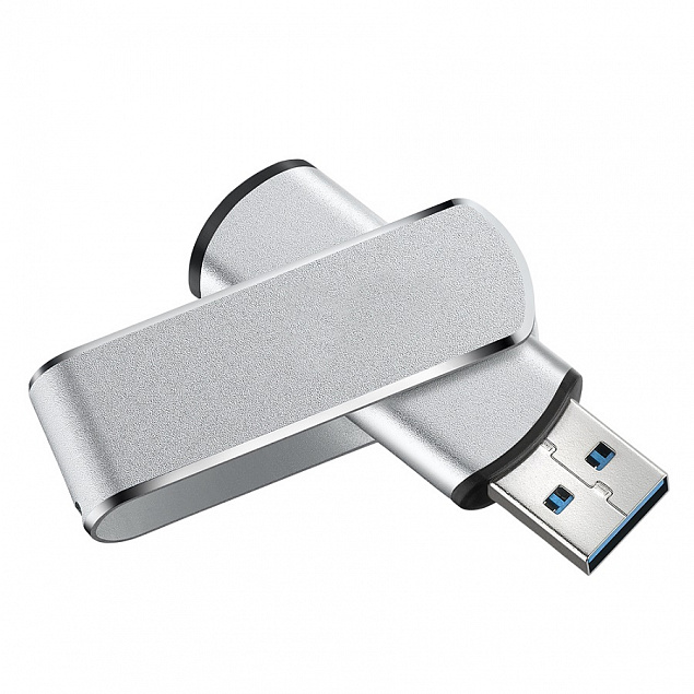 USB flash-карта SWING METAL, 64Гб, алюминий, USB 3.0 с логотипом в Астрахани заказать по выгодной цене в кибермаркете AvroraStore