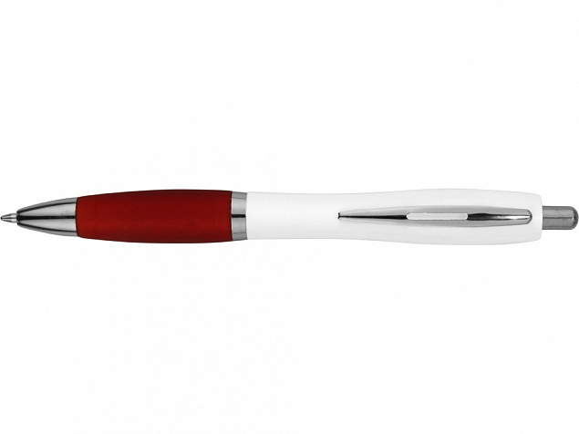 Ручка шариковая Nash, белый/красный, черные чернила с логотипом в Астрахани заказать по выгодной цене в кибермаркете AvroraStore