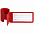 Багажная бирка Devon, красная с логотипом в Астрахани заказать по выгодной цене в кибермаркете AvroraStore