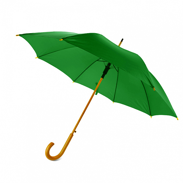 Зонт-трость Arwood - Зеленый FF с логотипом в Астрахани заказать по выгодной цене в кибермаркете AvroraStore