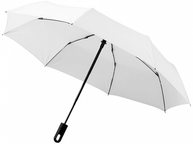 Зонт Traveler автоматический 21,5, белый с логотипом в Астрахани заказать по выгодной цене в кибермаркете AvroraStore