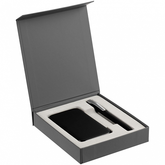 Коробка Latern для аккумулятора и ручки, серая с логотипом в Астрахани заказать по выгодной цене в кибермаркете AvroraStore