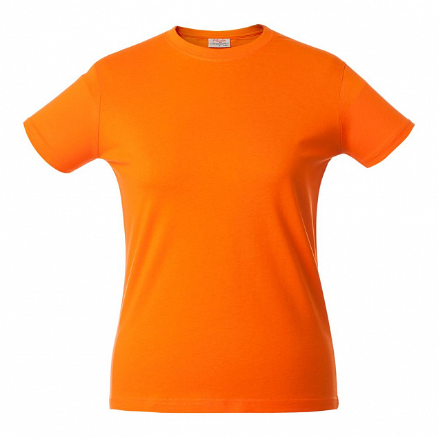 Футболка женская HEAVY LADY, оранжевая с логотипом в Астрахани заказать по выгодной цене в кибермаркете AvroraStore