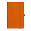 Бизнес-блокнот "Gracy", 130х210 мм, оранжев., кремовая бумага, гибкая обложка, в линейку, на резинке с логотипом в Астрахани заказать по выгодной цене в кибермаркете AvroraStore