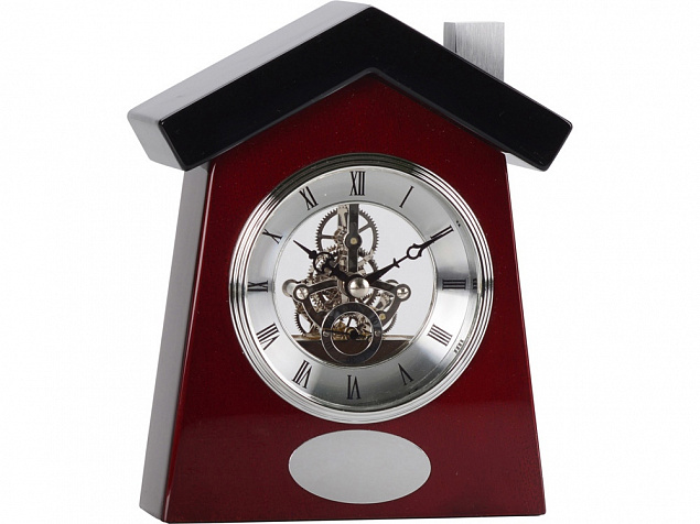 Часы настольные «Домик» с логотипом в Астрахани заказать по выгодной цене в кибермаркете AvroraStore