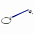 Элемент брелка-конструктора «Хлястик с кольцом и зажимом», синий с логотипом в Астрахани заказать по выгодной цене в кибермаркете AvroraStore