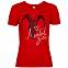Футболка женская «Любовь зла», красная с логотипом в Астрахани заказать по выгодной цене в кибермаркете AvroraStore