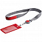 Чехол для пропуска с лентой и ретрактором Devon, красный с логотипом в Астрахани заказать по выгодной цене в кибермаркете AvroraStore