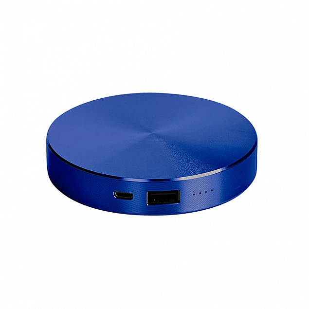 Универсальный аккумулятор "UFO" (6000mAh) в подарочной коробке,синий, 8,6х1,5 см,металл с логотипом в Астрахани заказать по выгодной цене в кибермаркете AvroraStore