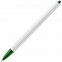 Ручка шариковая Tick, белая с зеленым с логотипом в Астрахани заказать по выгодной цене в кибермаркете AvroraStore