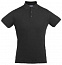 Рубашка поло стретч мужская EAGLE, черная с логотипом в Астрахани заказать по выгодной цене в кибермаркете AvroraStore